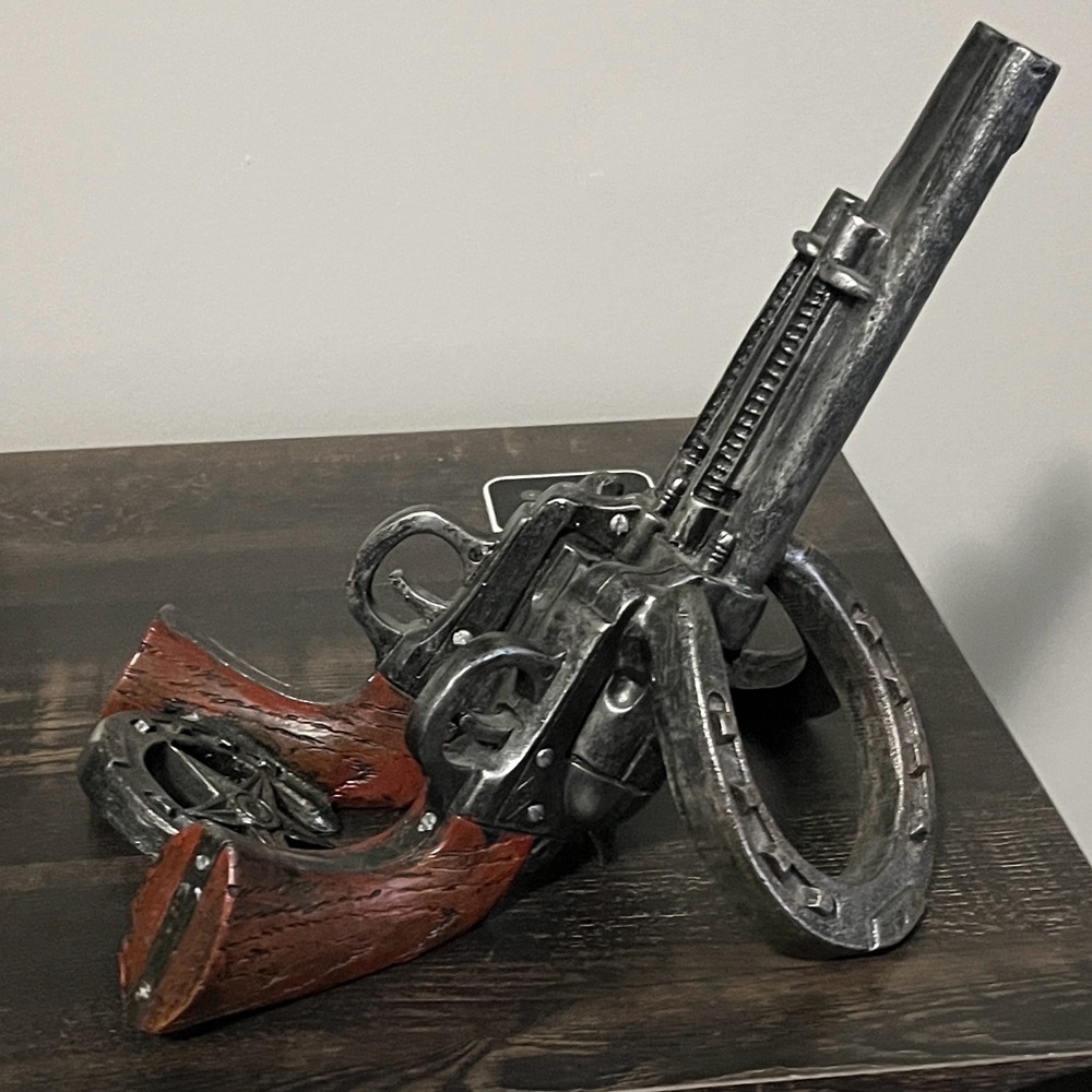 Pier 1 Double Six Shooter Wine Bottle Holder  EUC